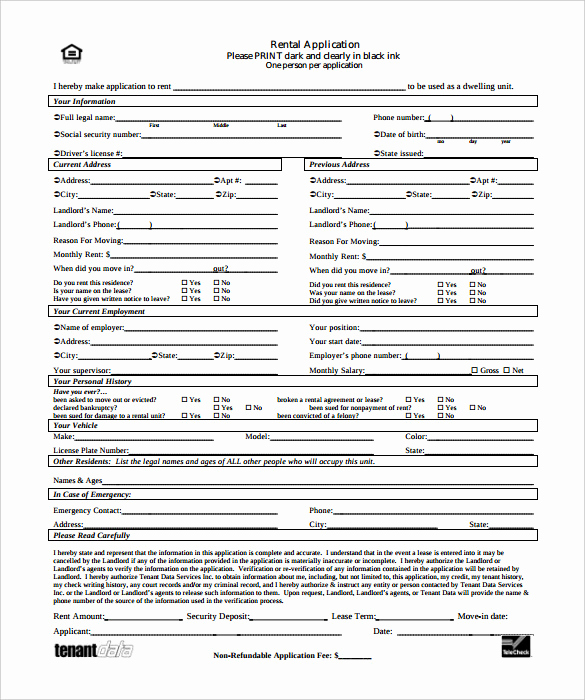 Rental Application forms Pdf Fresh Rental Application – 18 Free Word Pdf Documents Download