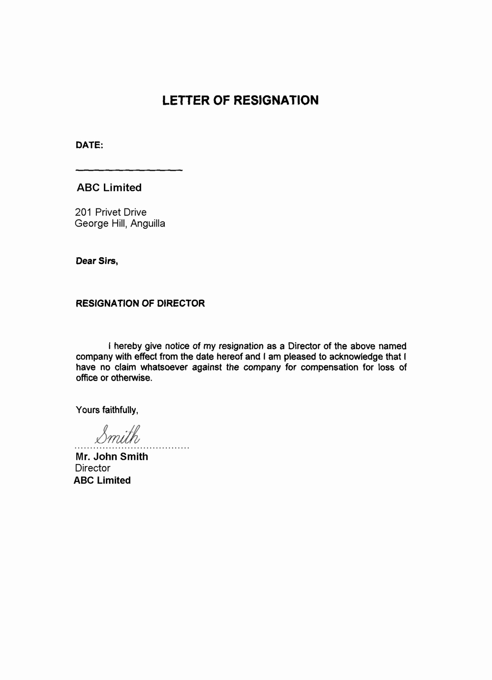 Resignation Letter Effective Immediately Fresh Nominee Services and their Role In the Offshore Industry