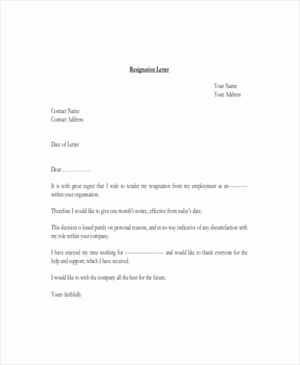 Resignation Letter Personal Reasons Elegant 9 Health Resignation Letter Samples and Templates Pdf Word