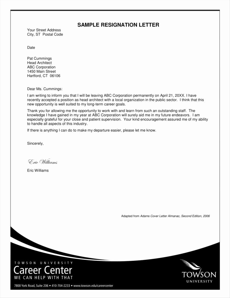 Resignation Letter Template Free Fresh 33 Simple Resign Letter Templates Free Word Pdf Excel