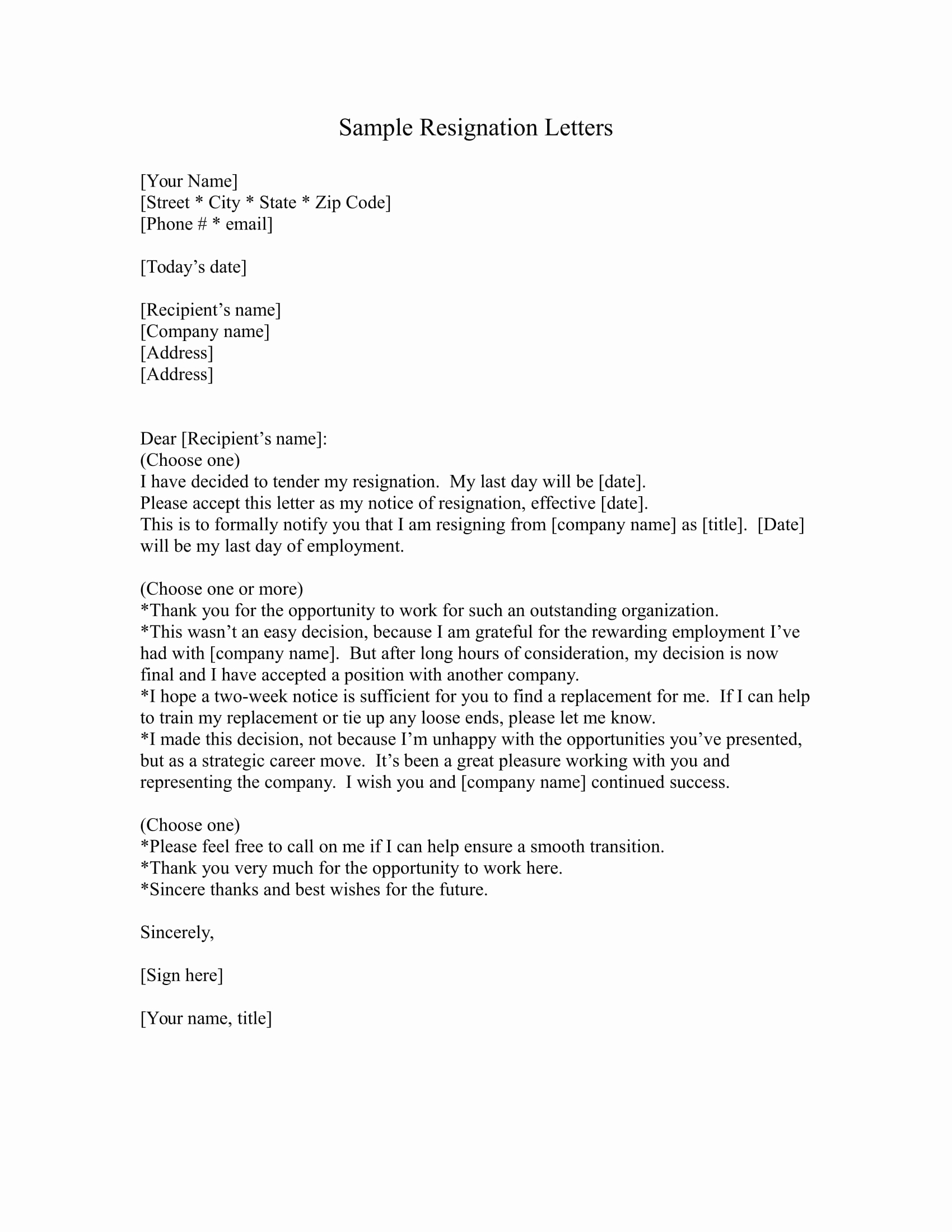 Resignation Letter Template Free Luxury 12 Employee Resignation Letter Examples Pdf Word