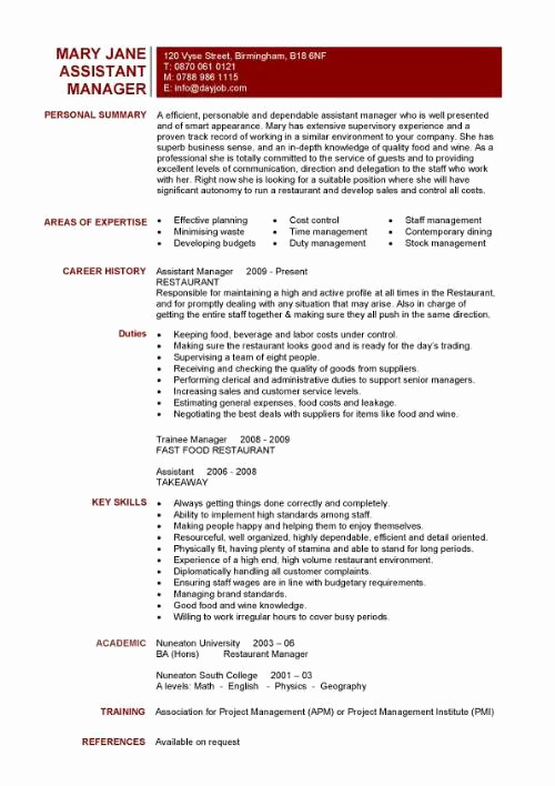 Restaurant Manager Resume Examples Luxury Resume for Restaurant Supervisor Resume Ideas