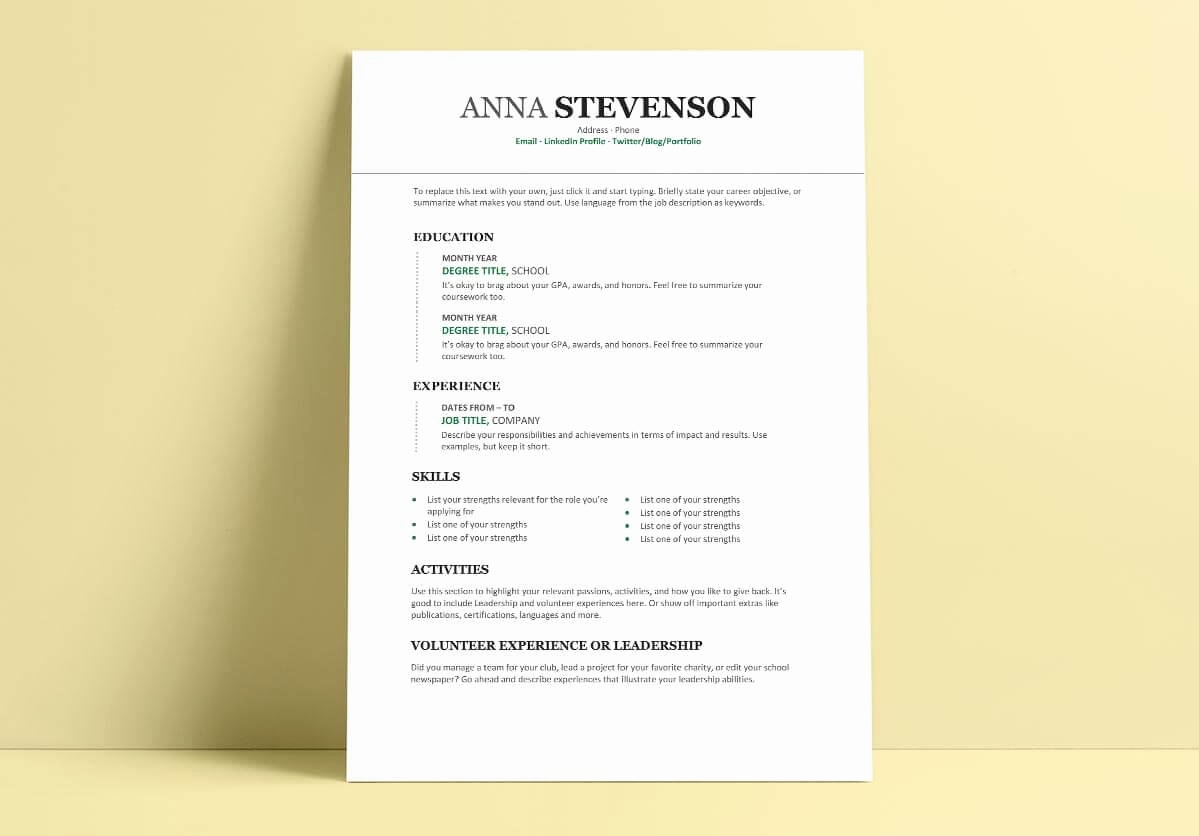 Resume Samples for College Student Elegant Student Resume Templates 15 Examples You Can Download and