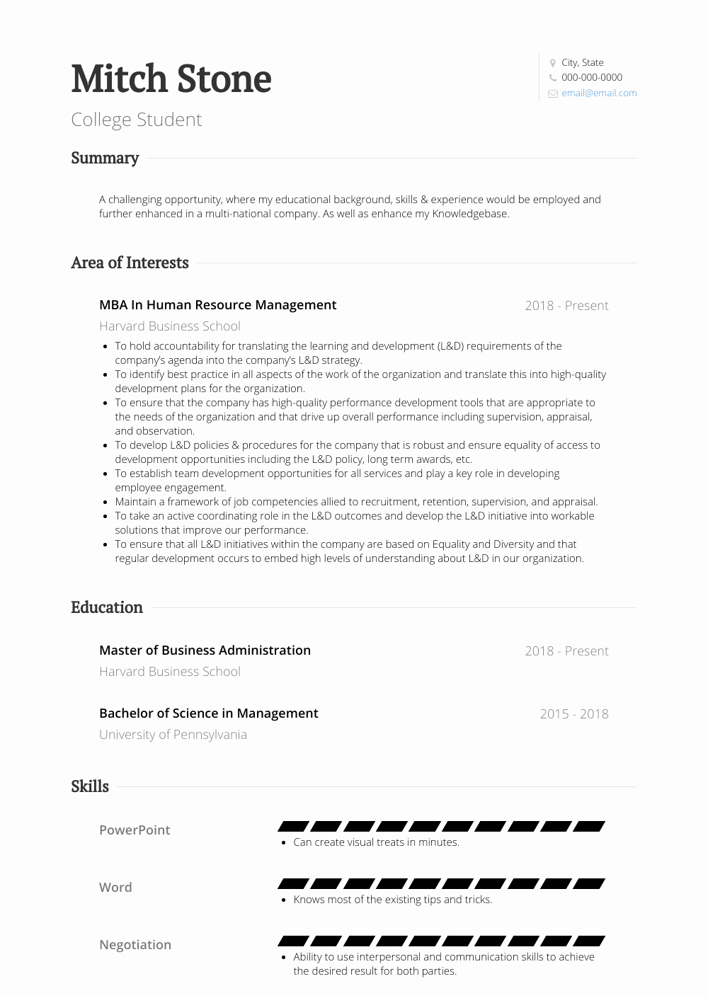 Resume Template College Student Fresh College Student Resume Samples &amp; Templates