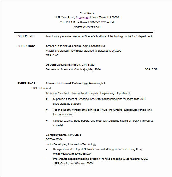 Resume Template College Student New 12 College Resume Templates Pdf Doc
