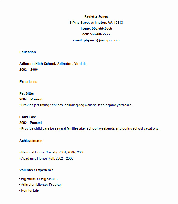 Resume Template for Teens Unique Resume Templates for Teens