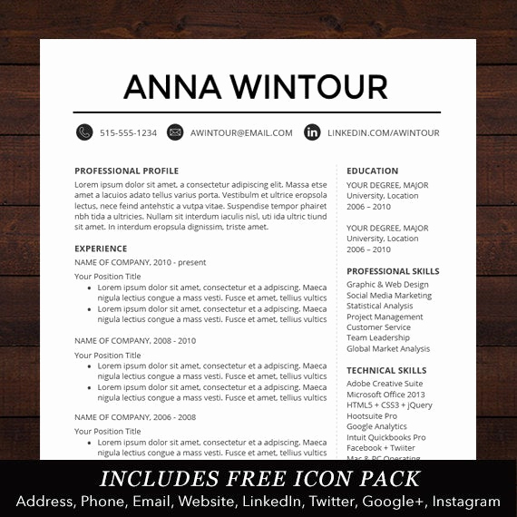 Resume Templates for Mac Beautiful Resume Template Cv Template for Word Mac by