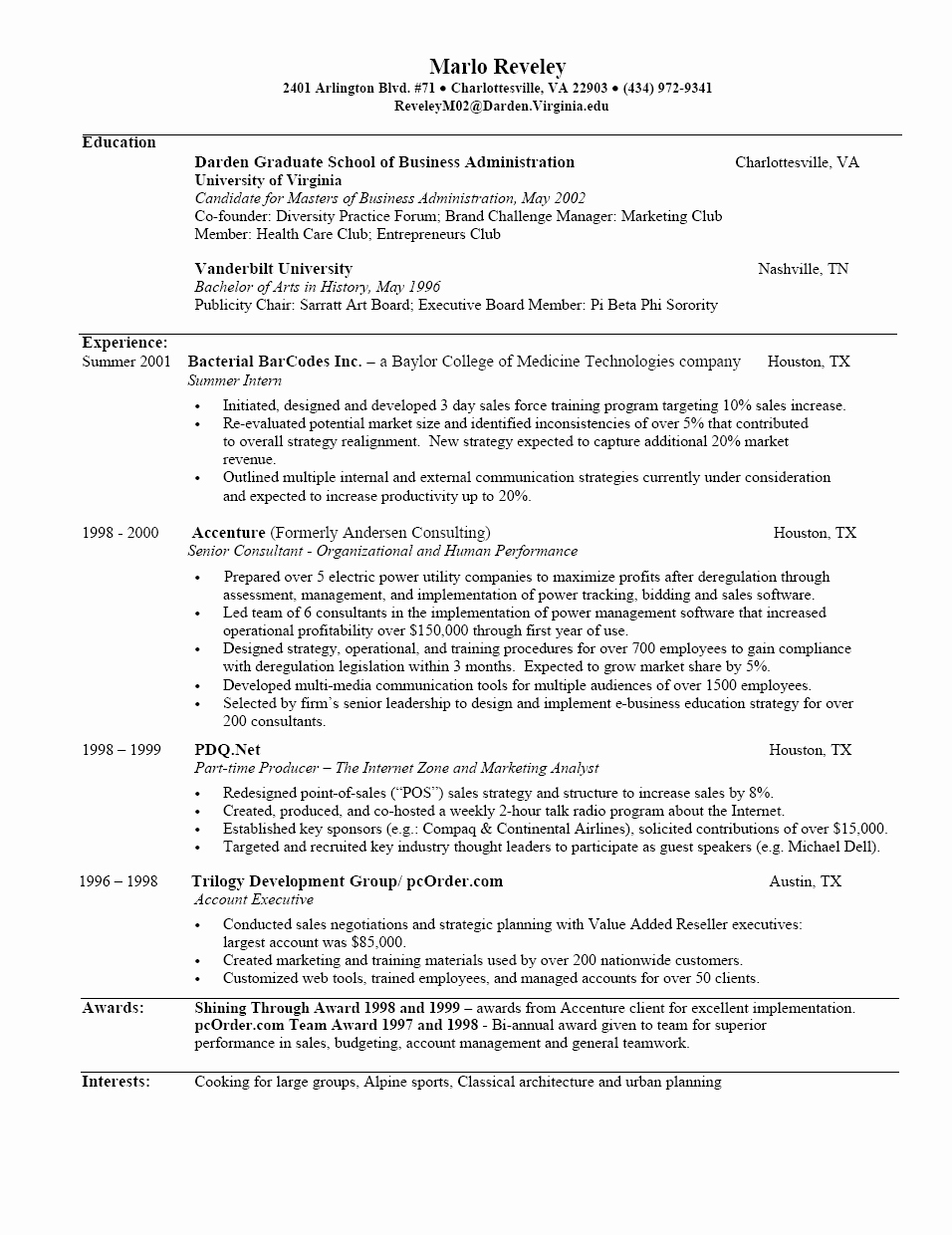 Resume Templates for Teachers Best Of Business Executive Resume Sample