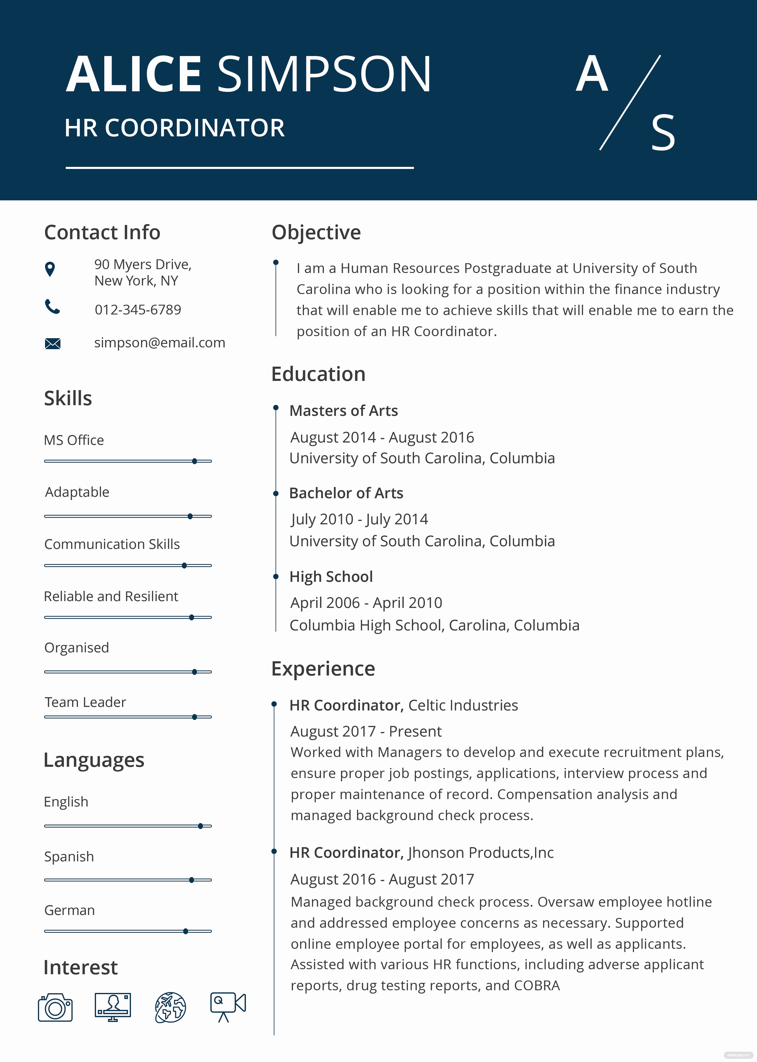 Resume Templates Free Word Beautiful Free Hr Resume format In Psd Ms Word Publisher