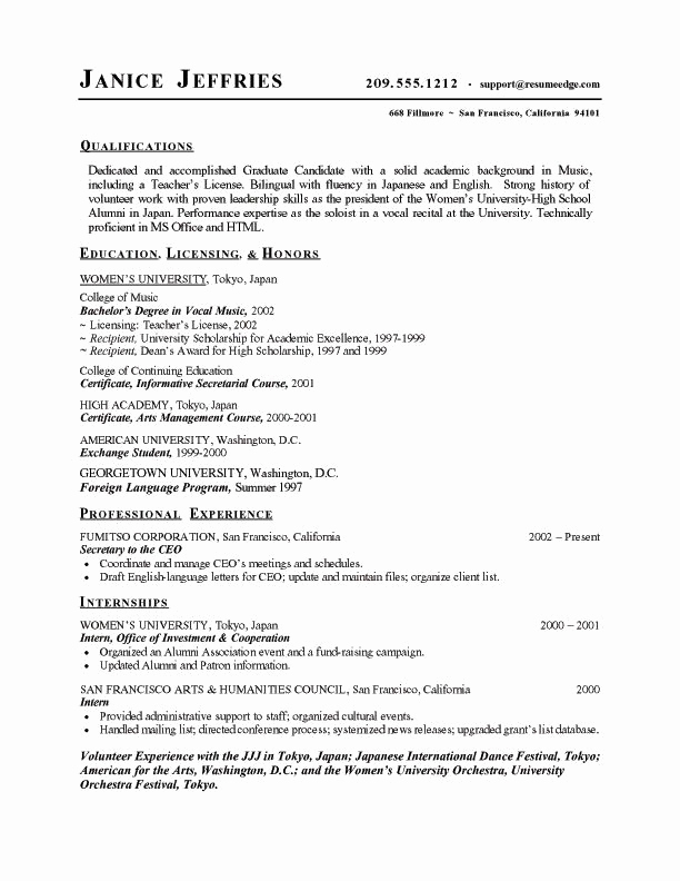 Resumes for High School Graduate Fresh High School Student Resume Templates for Collegesample