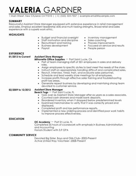 Retail Customer Service Resume Awesome 11 Amazing Retail Resume Examples