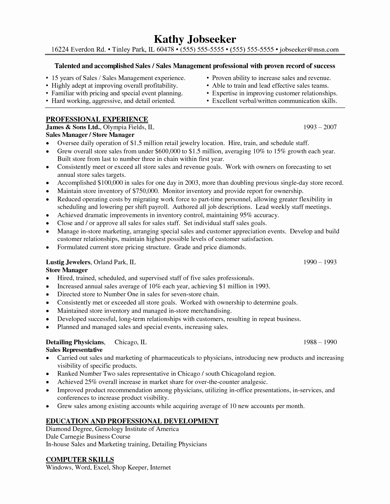 Retail Store Manager Resumes New Resume Examples for Retail Store Manager