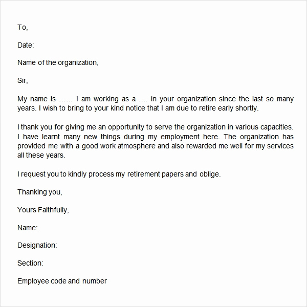 Retirement Letter to Employer Lovely Retirement Letter 20 Download Free Documents In Pdf Word