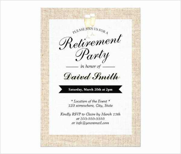 Retirement Party Invitations Template Lovely 36 Retirement Party Invitation Templates Psd Ai Word