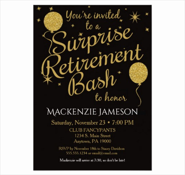 Retirement Party Invitations Template Unique 46 Printable Party Invitation Templates Psd Ai