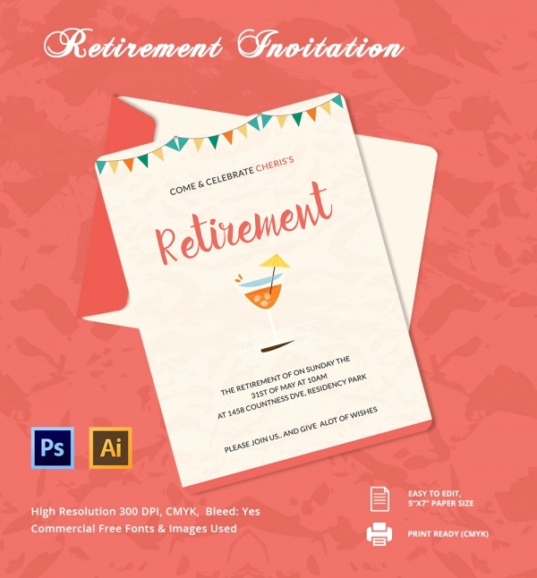 Retirement Party Invitations Templates Best Of 33 Party Invitation Templates Free Psd Vector Eps Ai