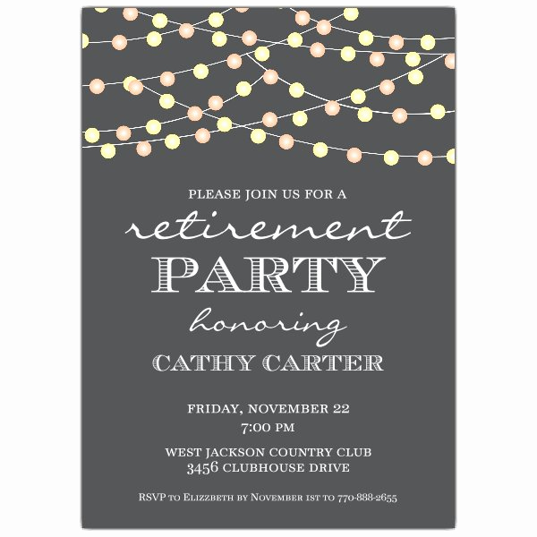 Retirement Party Invitations Templates Lovely Under the Lights Retirement Party Invites