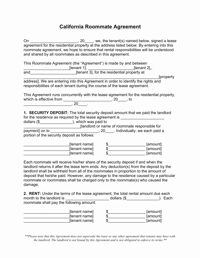 Room Rental Agreement Pdf Beautiful Lease Agreement for Renting A Room In My House