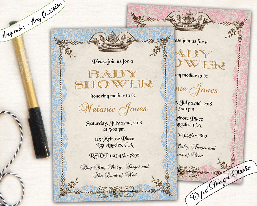 Royal Baby Shower Invitations Beautiful Royal Baby Shower Invitation Prince or Princess Baby Shower