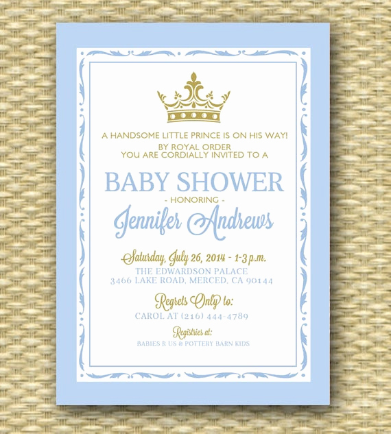 Royal Baby Shower Invitations Inspirational Printable Royal Baby Shower Invitation Royal Baby Boy Shower
