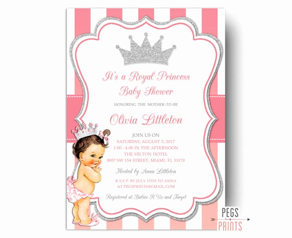 Royal Baby Shower Invitations Inspirational Royal Princess Baby Shower Invitations Princess Baby Shower