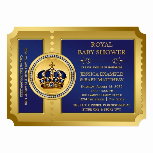 Royal Baby Shower Invitations Lovely Boys Royal Baby Shower 5x7 Paper Invitation Card