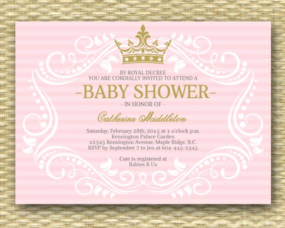 Royal Baby Shower Invitations Lovely Royal Princess Baby Shower Invitation Little Princess Baby