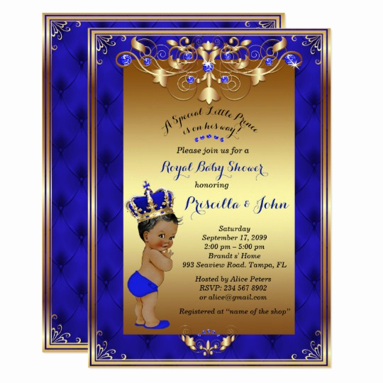 Royal Baby Shower Invitations Unique Little Prince Baby Shower Invitation Royal Blue Card