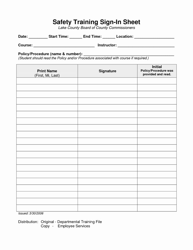 Safety Meeting Sign In Sheet Lovely Osha Training Sign In Sheet Google Search