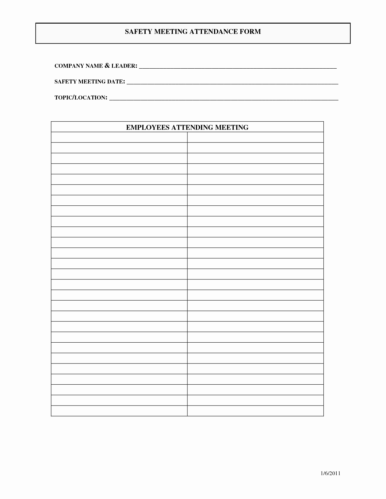 Safety Meeting Sign In Sheet Luxury 26 Of Safety Mittee Sign Up Sheet Template