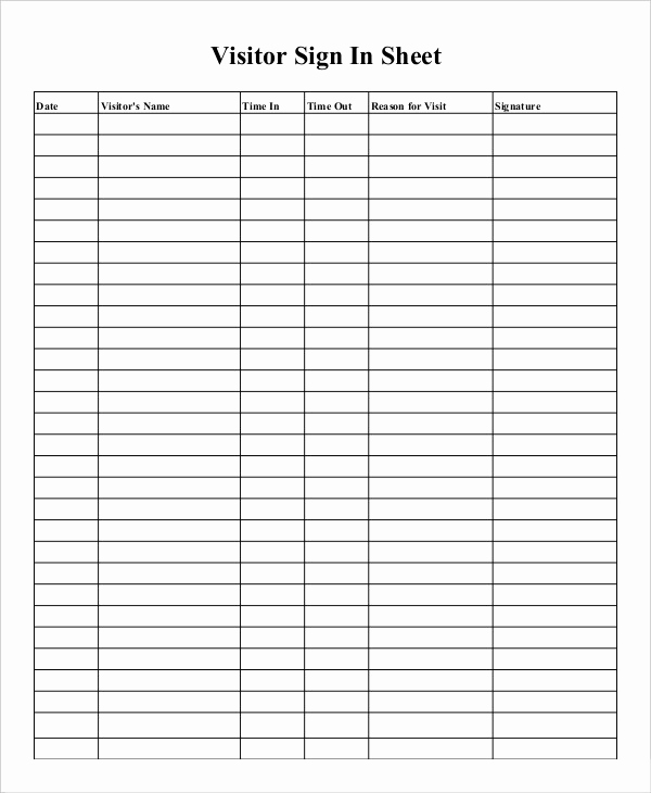 Safety Meeting Sign In Sheet Luxury Sign In Sheet Template 12 Free Wrd Excel Pdf