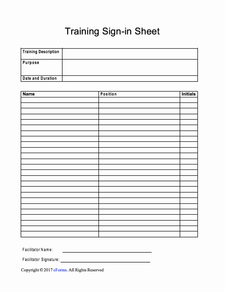 Safety Meeting Sign In Sheet Luxury Training Sign In Sheet Template