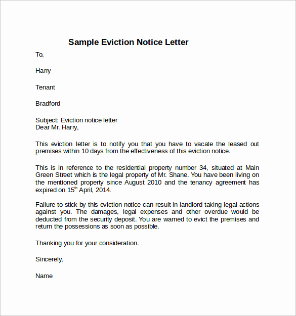 Sample 30 Day Notice Inspirational 11 Sample Notice to Vacate Letters Pdf Ms Word Apple