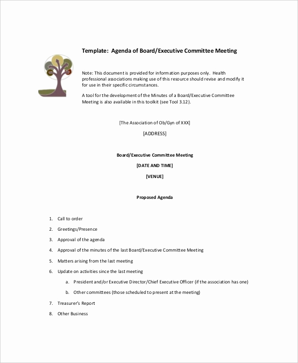 Sample Board Meeting Minutes Awesome 15 Mittee Meeting Agenda Templates – Free Sample