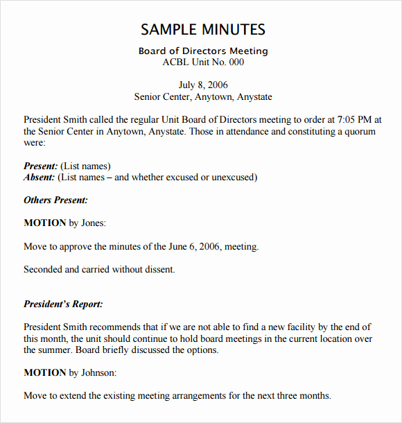 Sample Board Meeting Minutes Awesome Board Meeting Agenda 11 Free Samples Examples format