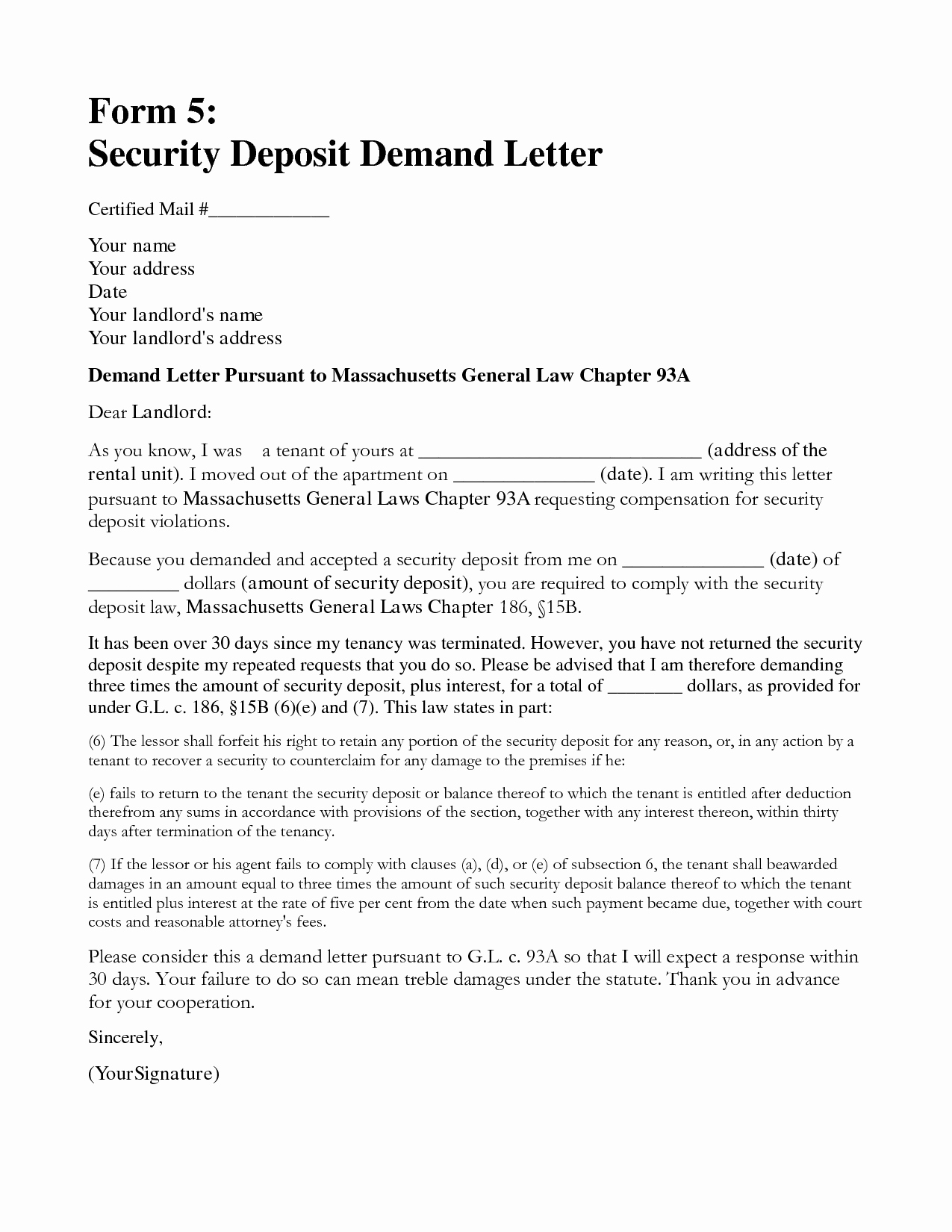 Sample Letter to Landlord Lovely Demand Letter to Landlord Template Samples