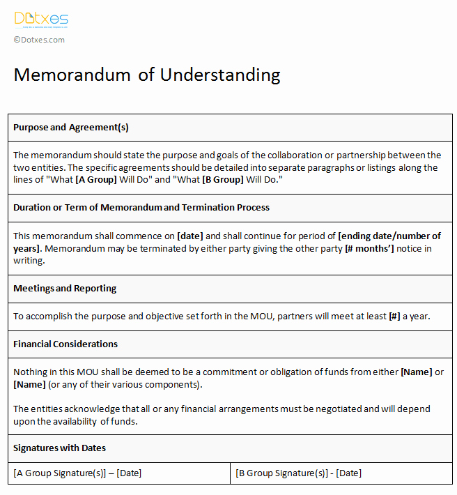 Sample Memorandums Of Understanding Lovely Memorandum Of Understanding Sample Template Dotxes