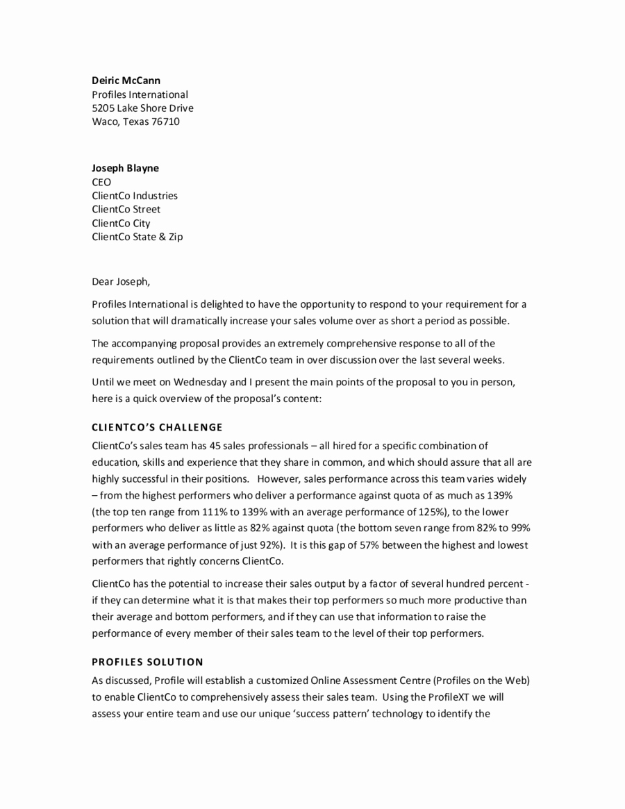 Sample Of Business Leter New 2019 Business Proposal Letter Fillable Printable Pdf