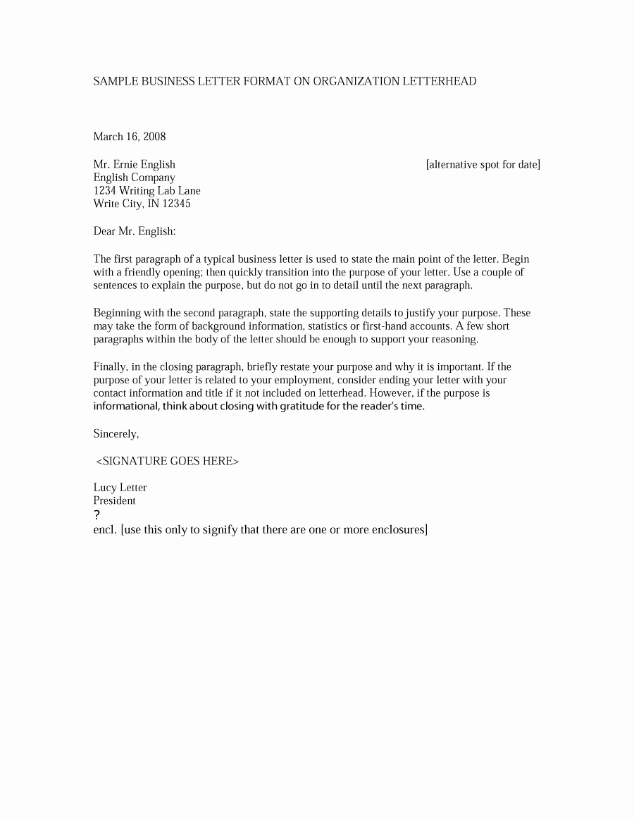 Sample Of Business Letters New 35 formal Business Letter format Templates &amp; Examples