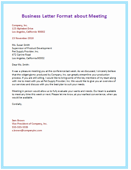 Sample Of Bussiness Letters Unique 60 Business Letter Samples &amp; Templates to format A