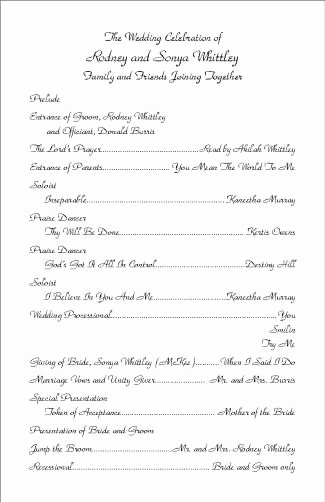 Sample Of Wedding Programs Best Of Free Examples Of Wedding Program Wordings and Layouts From