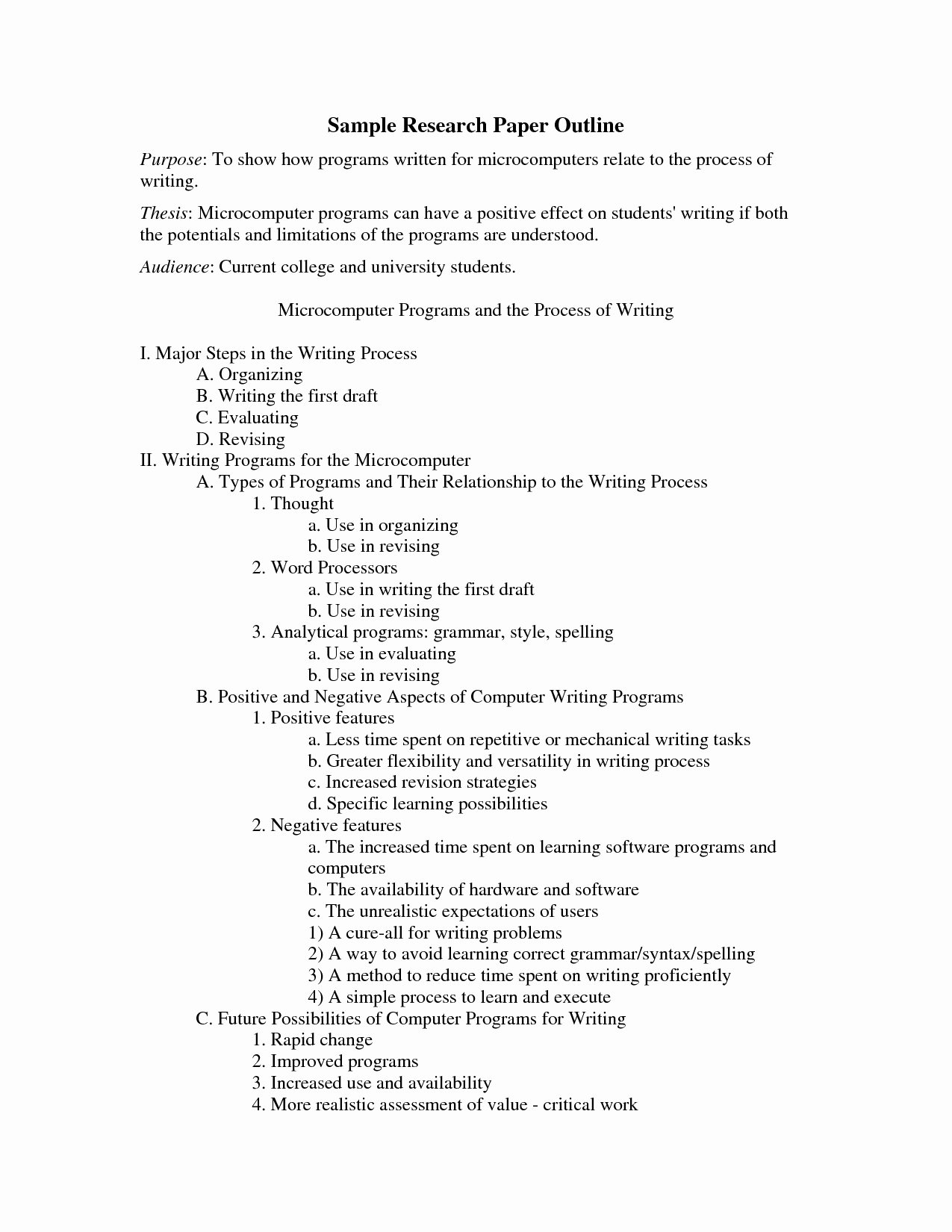 Sample Outlines for Research Paper Inspirational Other Template Category Page 1 Urlspark