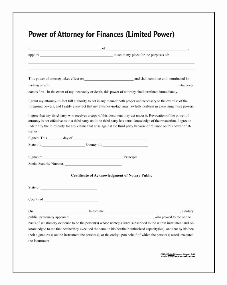 Sample Power Of attorney Pdf Inspirational Limited Power Of attorney forms and Instructions