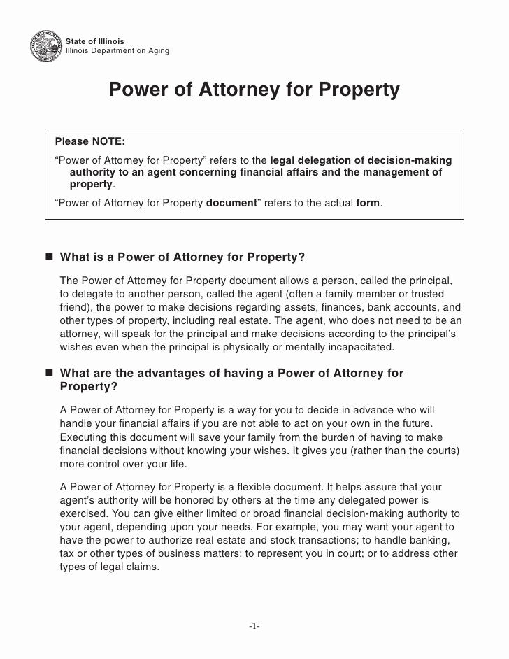 Sample Power Of attorney Pdf Unique Power Of attorney for Property