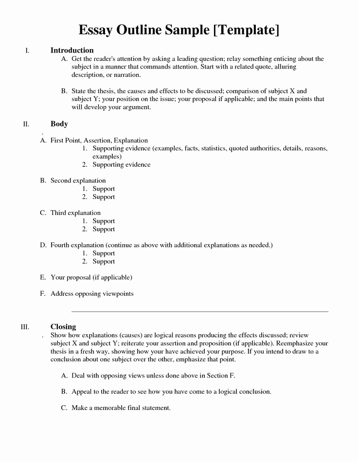 Sample Research Paper Outline Unique Examples Of Essay Outline Ii Google Search