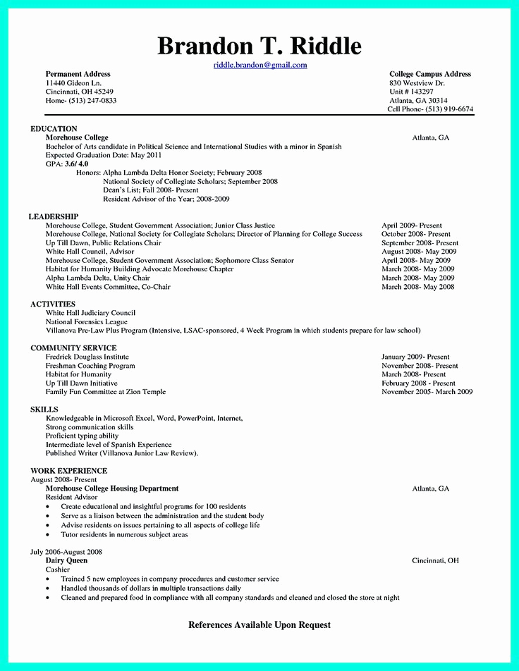 Sample Resume College Student Awesome Current College Student Resume is Designed for Fresh