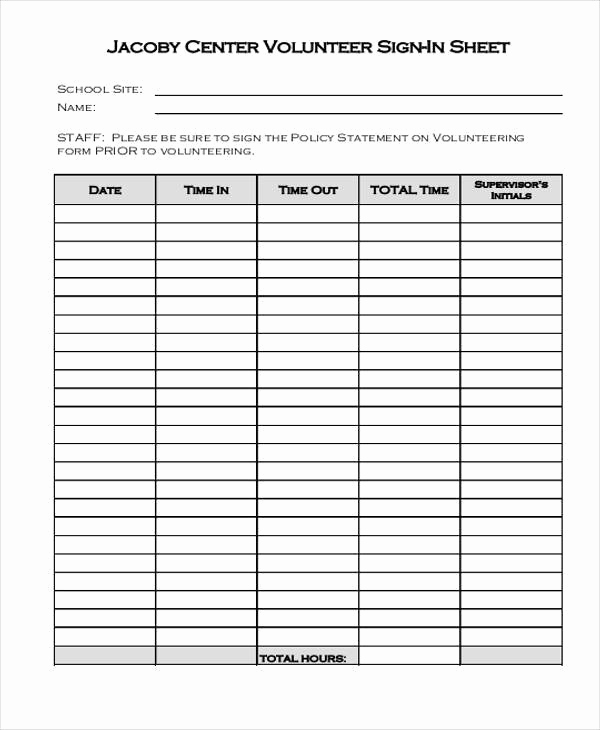 Sample Sign In Sheet Lovely 11 Sign In Sheet Samples &amp; Templates