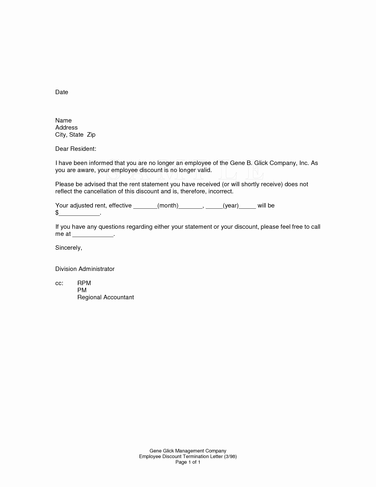 Sample Termination Letter without Cause New Best S Of Job Letter Sample for Employee Employee
