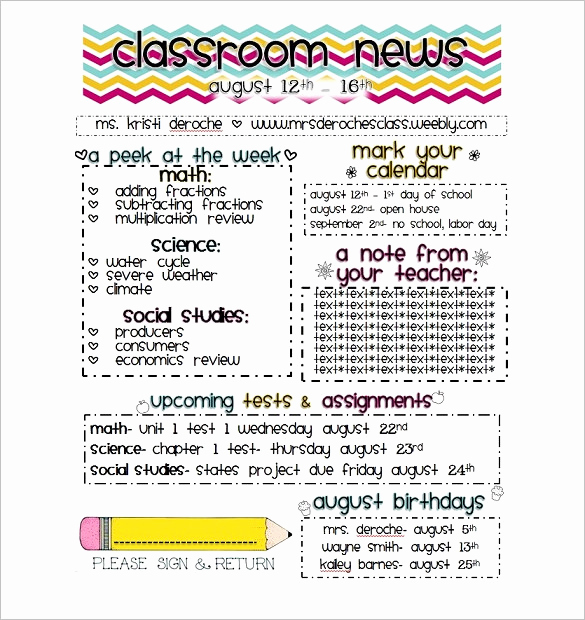 School Newsletter Templates Free New 28 Newsletter Templates Word Pdf Publisher Indesign