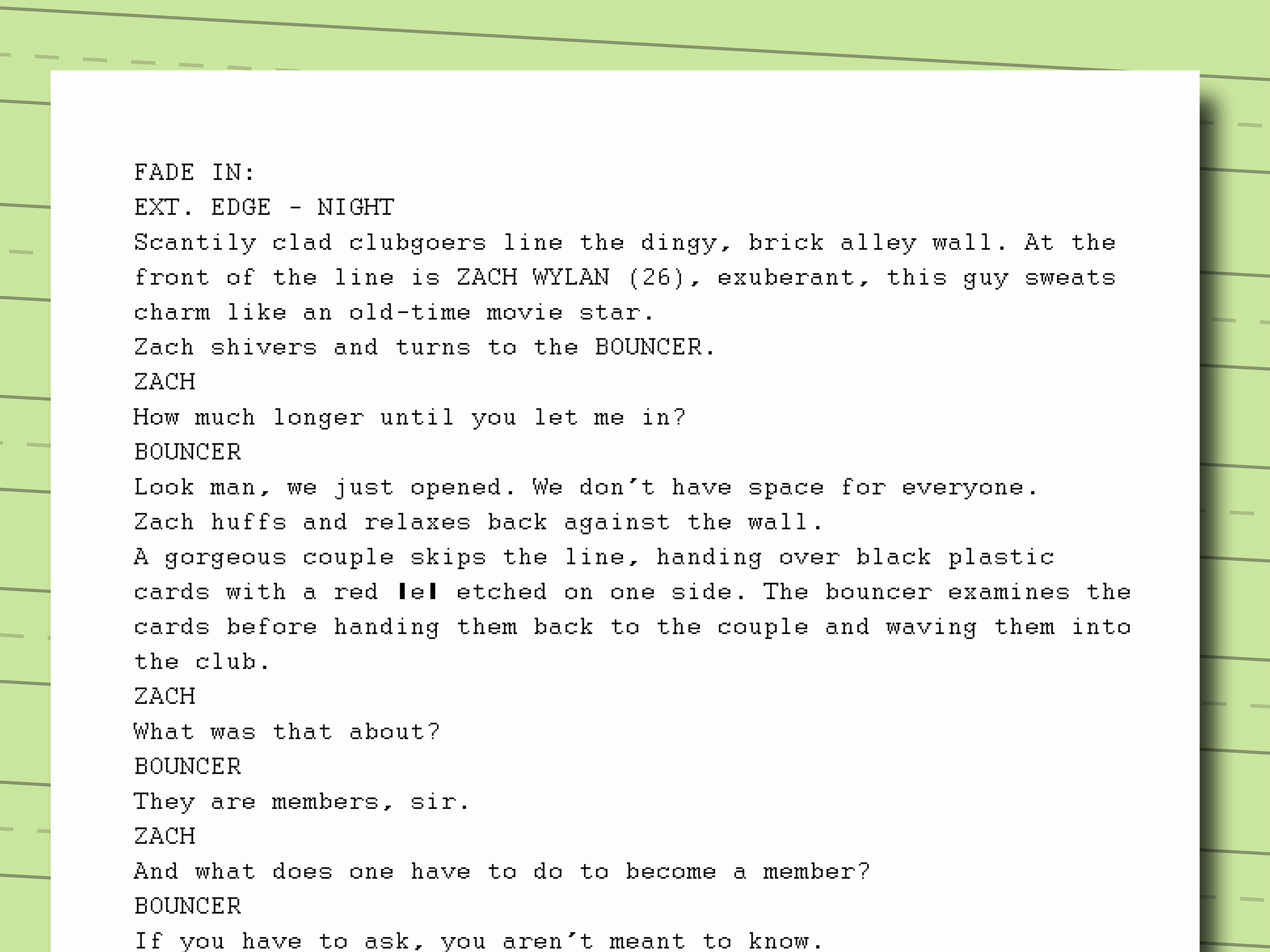 Script Writing format Pdf Lovely How to Write Movie Scripts with Examples Wikihow